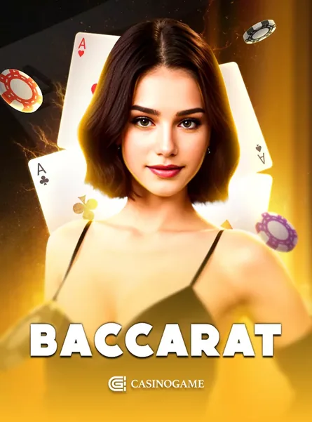 ปกห้อง Baccarat ดีลเลอร์หญิงโทนสีทองส้ม ประกอบบันทึกของ VF338
