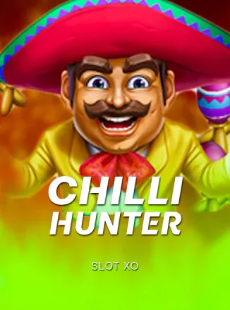 ปกเกม Chilli Hunter ตัวการ์ตูนชายหมวกใหญ่สีเหลืองเขียว ประกอบบันทึกของ VF338